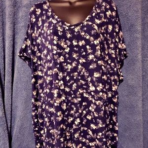 Floral print short sleeve top